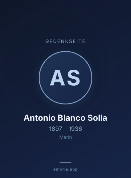 Gedenkportrait von Antonio Blanco Solla