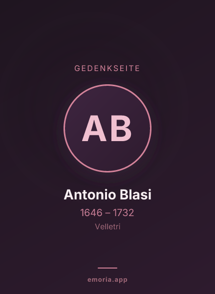 Gedenkportrait von Antonio Blasi