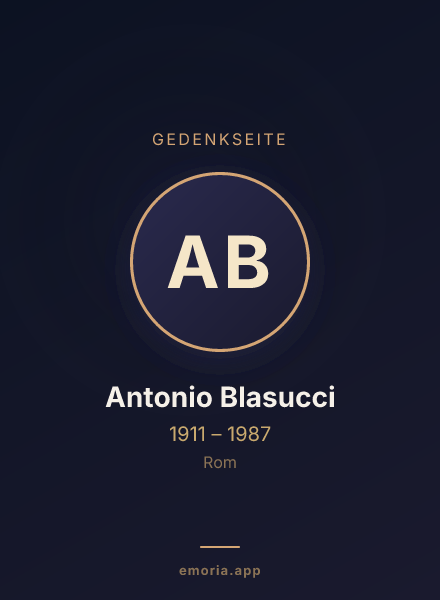 Gedenkportrait von Antonio Blasucci