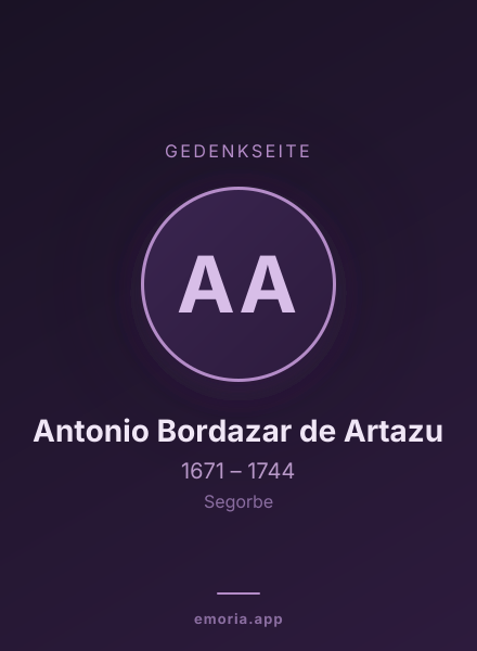 Gedenkportrait von Antonio Bordazar de Artazu