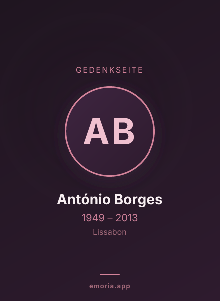 Gedenkportrait von António Borges