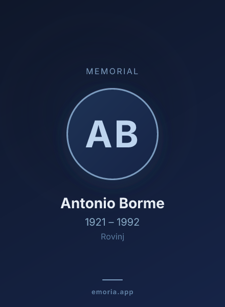 Memorial portrait of Antonio Borme