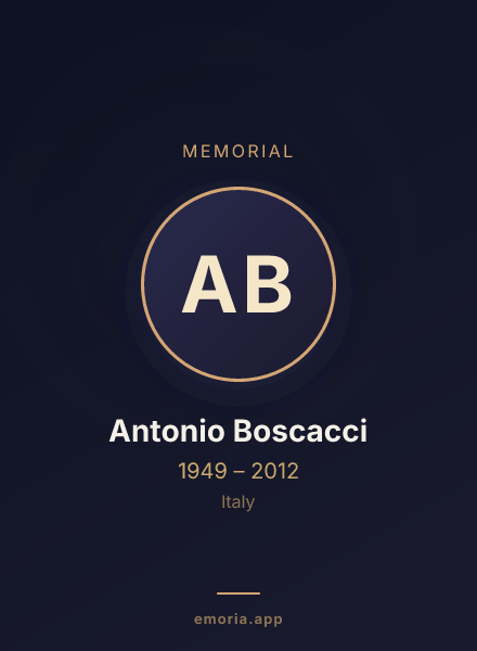 Memorial portrait of Antonio Boscacci