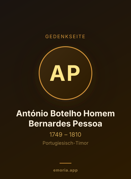 Gedenkportrait von António Botelho Homem Bernardes Pessoa