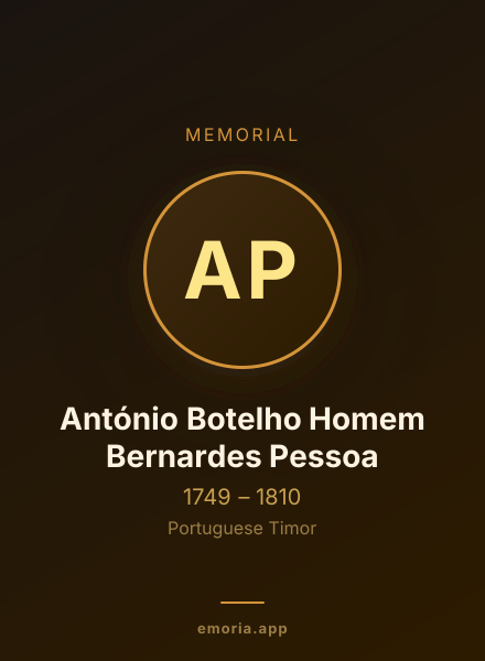 Memorial portrait of António Botelho Homem Bernardes Pessoa