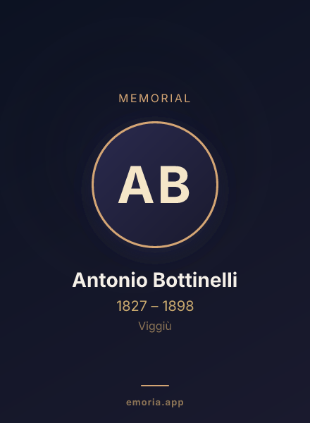Memorial portrait of Antonio Bottinelli