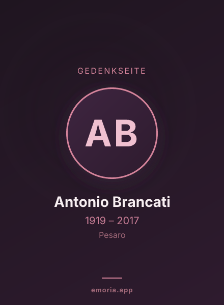 Gedenkportrait von Antonio Brancati