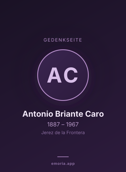 Gedenkportrait von Antonio Briante Caro