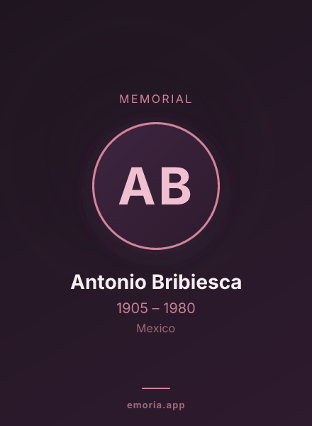 Memorial portrait of Antonio Bribiesca