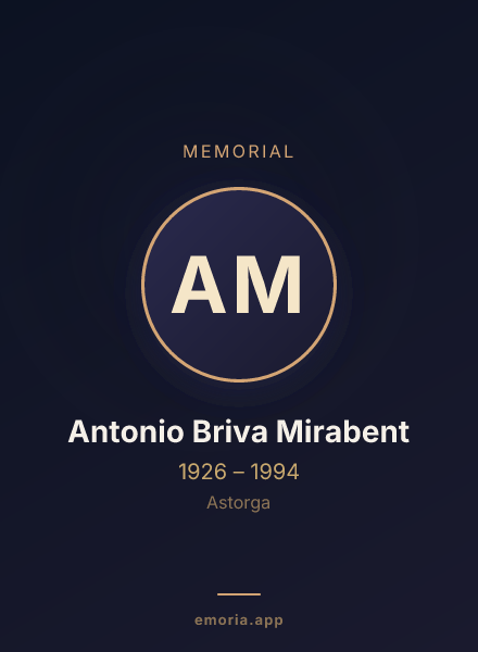 Memorial portrait of Antonio Briva Mirabent