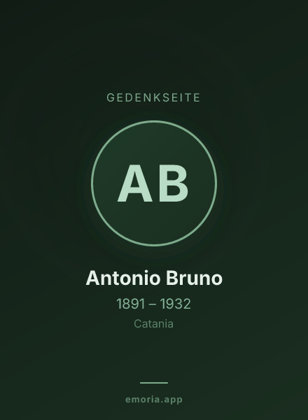Gedenkportrait von Antonio Bruno