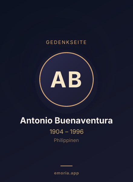 Gedenkportrait von Antonio Buenaventura