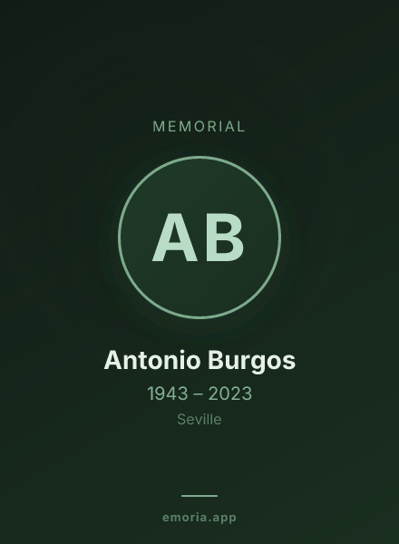 Memorial portrait of Antonio Burgos