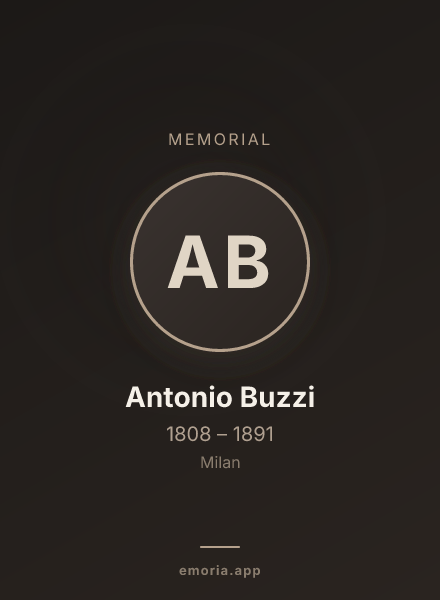 Memorial portrait of Antonio Buzzi