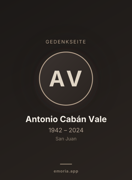Gedenkportrait von Antonio Cabán Vale