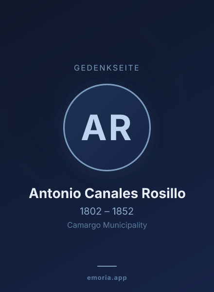 Gedenkportrait von Antonio Canales Rosillo