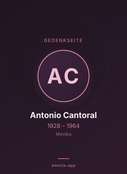 Gedenkportrait von Antonio Cantoral