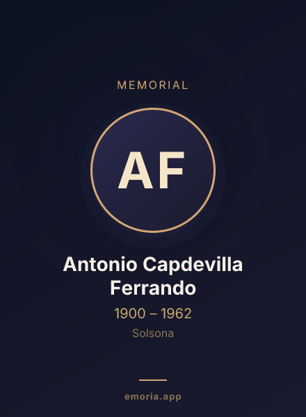 Memorial portrait of Antonio Capdevilla Ferrando