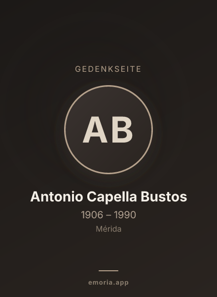 Gedenkportrait von Antonio Capella Bustos