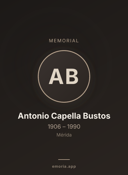 Memorial portrait of Antonio Capella Bustos