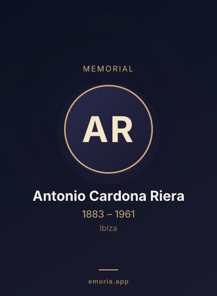 Memorial portrait of Antonio Cardona Riera