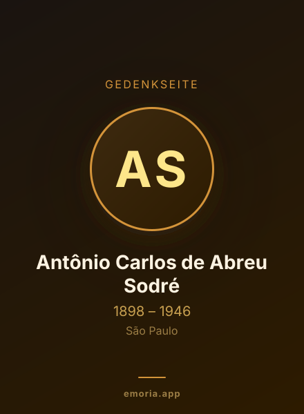 Gedenkportrait von Antônio Carlos de Abreu Sodré