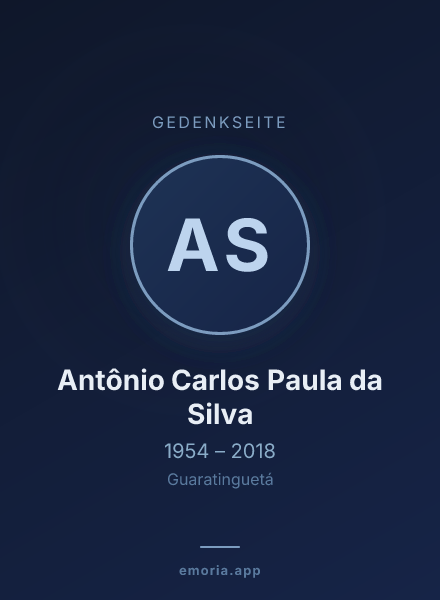 Gedenkportrait von Antônio Carlos Paula da Silva
