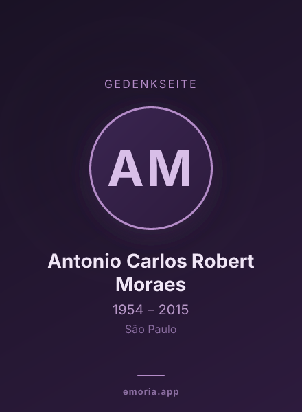 Gedenkportrait von Antonio Carlos Robert Moraes