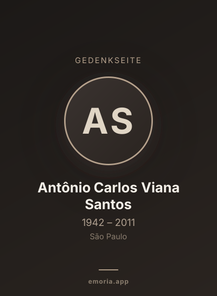 Gedenkportrait von Antônio Carlos Viana Santos