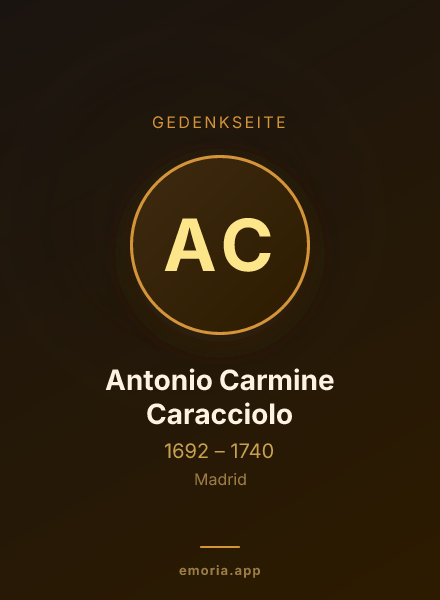 Gedenkportrait von Antonio Carmine Caracciolo