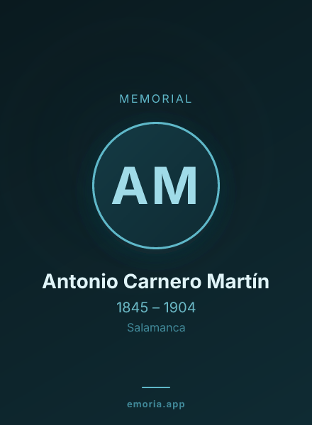 Memorial portrait of Antonio Carnero Martín