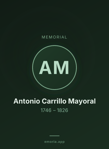 Memorial portrait of Antonio Carrillo Mayoral