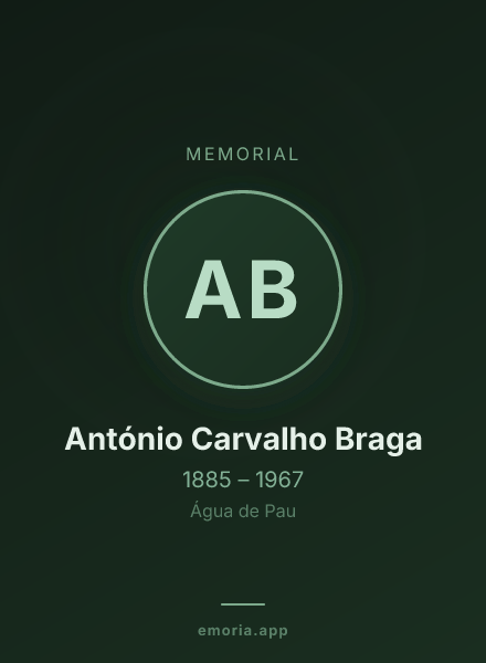 Memorial portrait of António Carvalho Braga
