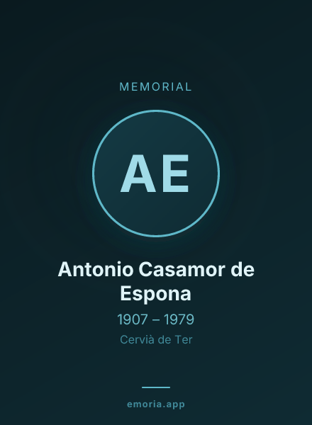 Memorial portrait of Antonio Casamor de Espona