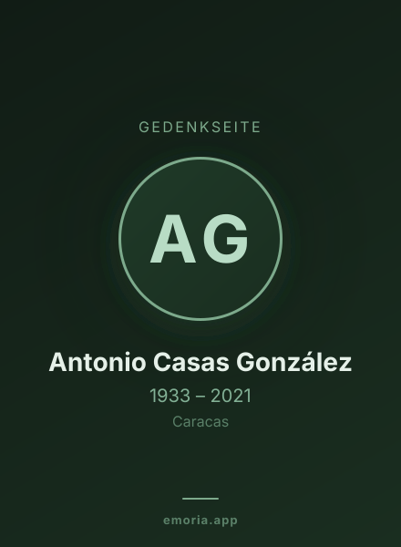 Gedenkportrait von Antonio Casas González
