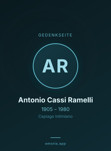 Gedenkportrait von Antonio Cassi Ramelli
