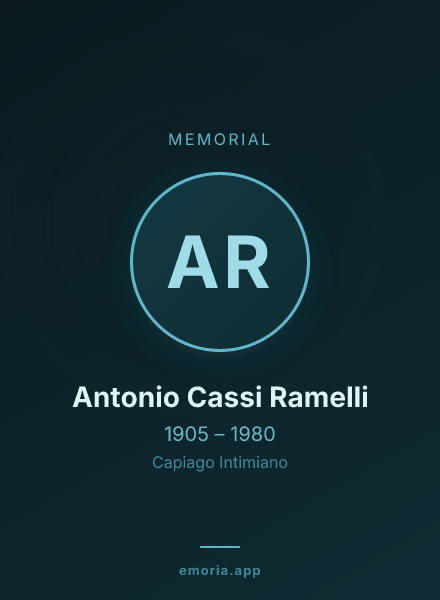 Memorial portrait of Antonio Cassi Ramelli
