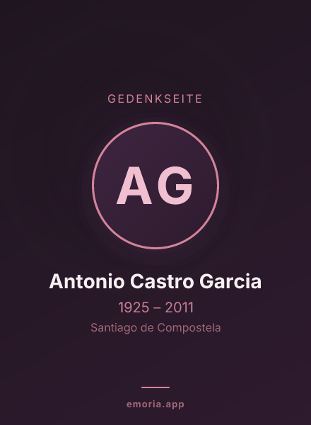 Gedenkportrait von Antonio Castro Garcia