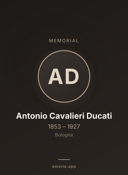 Memorial portrait of Antonio Cavalieri Ducati