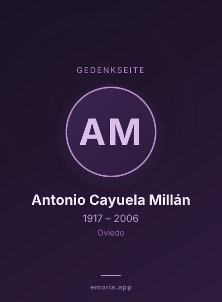 Gedenkportrait von Antonio Cayuela Millán