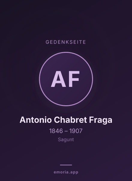 Gedenkportrait von Antonio Chabret Fraga