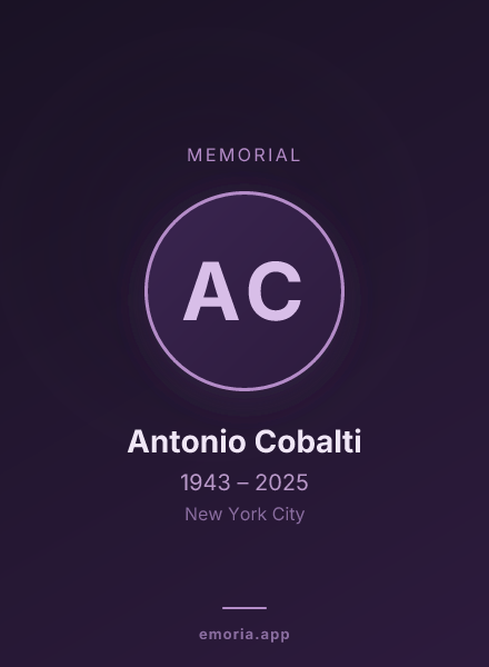Memorial portrait of Antonio Cobalti