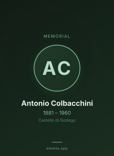 Memorial portrait of Antonio Colbacchini