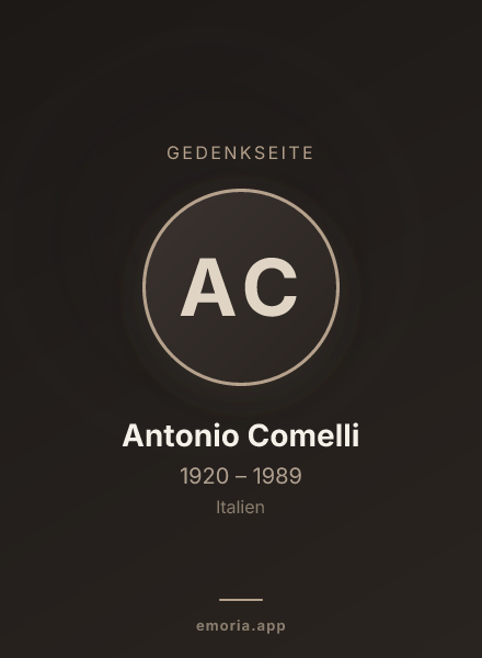 Gedenkportrait von Antonio Comelli