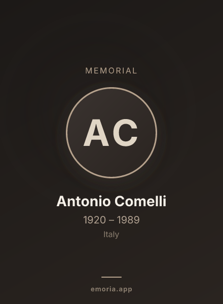 Memorial portrait of Antonio Comelli