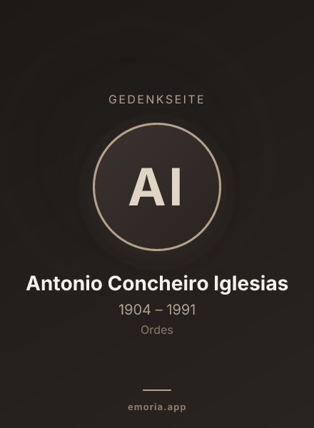 Gedenkportrait von Antonio Concheiro Iglesias