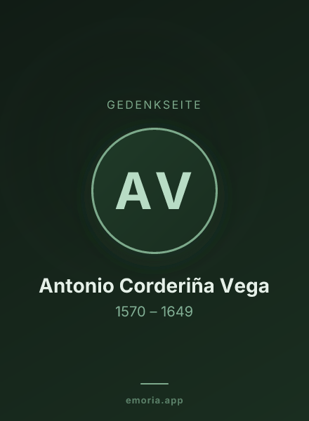 Gedenkportrait von Antonio Corderiña Vega