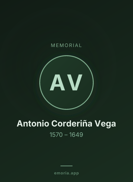 Memorial portrait of Antonio Corderiña Vega