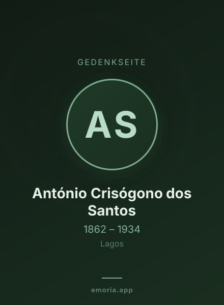 Gedenkportrait von António Crisógono dos Santos
