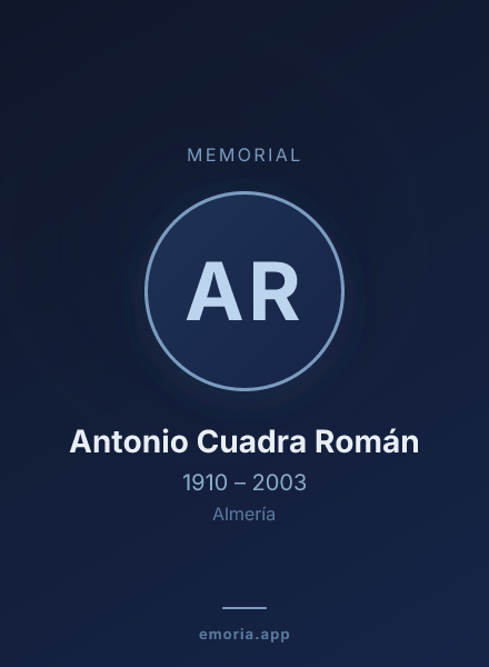 Memorial portrait of Antonio Cuadra Román